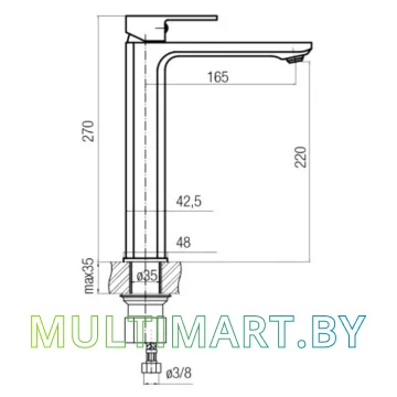 Смеситель Valvex Loft Gold (2455830) картинка 2